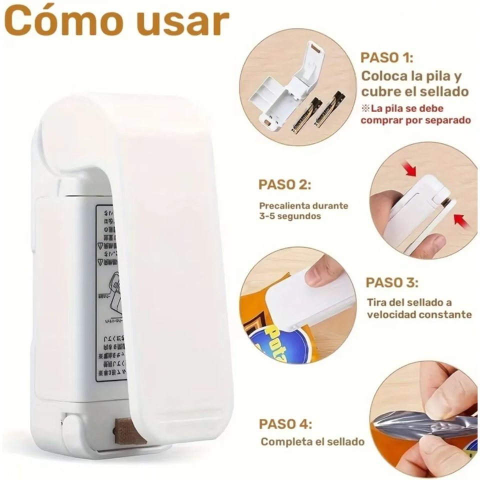 MINI SELLADOR DE BOLSAS PORTATIL